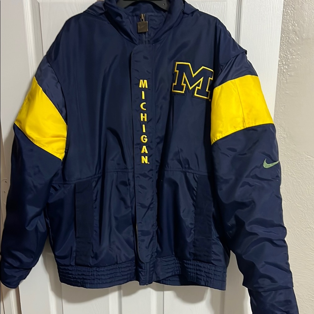 Nike Michigan Men's Navy and Yellow Jacket